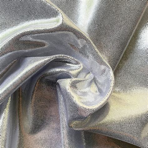 Silver Metallic Spandex Fabric • Metallic Sheen